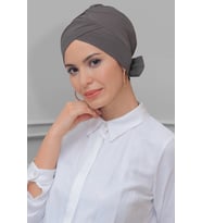 Vizon Pratik Hazır Geçmeli Tesettür Bone Sandy Kumaş Fiyonklu Çift Taraflı Tek Çapraz 1833_10