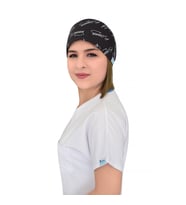 Siyah Çoklu Atatürk İmzalı Doktor Hemşire Hastane Bone (Siyah - Beyaz)