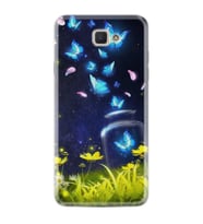 Samsung Galaxy J7 Prime J7 Prime 2 Kılıf Desenli Silikon Güzel Kılıf Neon Butterflys 1309