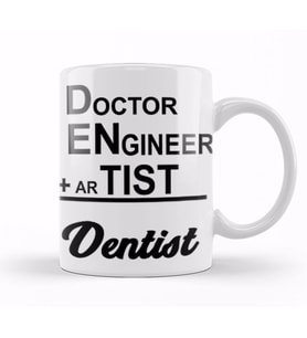 Doctor Engineer Artist Dentist 07 Kupa Bardak Porselen