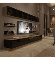 Decoraktiv Trendstyle 8YS Mdf Tv Ünitesi Tv Sehpası - Pera Siyah (Pera - Siyah)