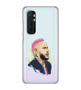 Xiaomi Mi Note 10 LITE Uyumlu Neymar Tasarımlı Şeffaf Telefon Kılıfı