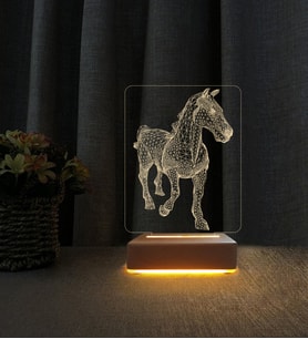 At Tasarımlı Lamba Kişiye Özel İsimli 3d Led Masa Lambası Doğum Günü Hediyesi Lamba