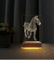 At Tasarımlı Lamba Kişiye Özel İsimli 3d Led Masa Lambası Doğum Günü Hediyesi Lamba