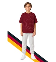 Galatasaray Çocuk Logo Baskılı Bordo Tişört ve Gri Eşofman Altı, Eşofman Takımı