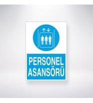 Personel Asansörü 21x35 Arkası Yapışkanlı Levha