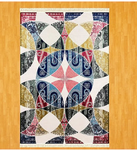 Geometrik Desenli 200 x 300 İpek Halı