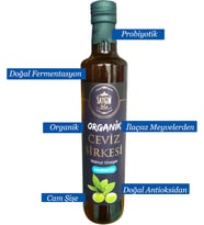 TARİHİ LEZZETLER Organik Ceviz Sirkesi Cam Şişe 500 ml