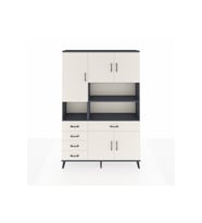 Arges Gardrop 9 Raflı 5 Çekmeceli 5 Kapaklı 132x30x195 Antrasit-Aytaşı