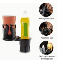 2’si 1 Arada Ayarlanabilir Araç Bardak Tutucu, Genişleyebilir Üst Kısım 3”-6.2”, Şişe Adaptörü, Araba Organizatörü, Dayanıklı Taban, Ramblers Hydroflask Uyumlu, Modern Araç Düzenleyic