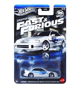 Hot Wheels Fast & Furious ( 25Th Anniversary ) Graphic Remix - Integra Sedan Gsr (Özel Seri Model Ar
