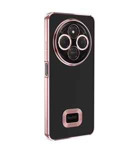 Lexroo Xiaomi Redmi 14C 4G Kılıf Kamera Korumalı Logo Gösteren Omega Kılıf - Rose Gold