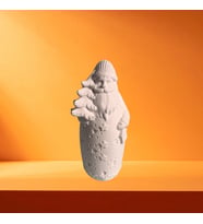 Dekoratif Noel Baba Obje, Taş Tozu Ham Beyaz El Yapımı, Ev Dekoru, Masa Dekoru, Biblo