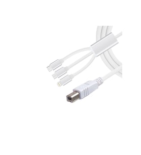 Pmr 3 in 1 Type c-Lightning- Micro usb to Type B Printer Kablosu