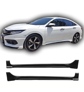 Honda Civic Fc5 Turbo Yan Marşpiyel Seti Mat Siyah Plastik 2 Adet 2016 2017 2018 2019 2020 2021