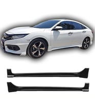 Honda Civic Fc5 Turbo Yan Marşpiyel Seti Mat Siyah Plastik 2 Adet 2016 2017 2018 2019 2020 2021