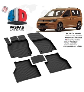 Drs Tuning Caddy 4D Araca Özel Havuzlu Kauçuk Paspas 2020 ve Üzeri