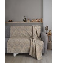 Tek Kişilik Baskılı Pike Koltuk Örtüsü Breeze 180x230 cm (Gold)