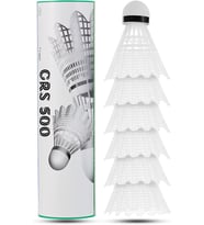 6 Adet Badminton Topu Semi-Pro Dengeli Hız Başlangıç Kutulu Mantar Kafa Deluxe Top Seti Beyaz 620