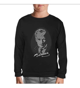 DNA'mızda Var - Atatürk Siyah Çocuk Sweatshirt