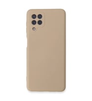 Samsung Galaxy A22 Kılıf Nano içi Kadife Silikon - Pudra