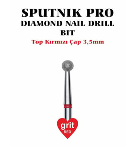 Elmas Top Freze Kırmızı Çap 3,5mm