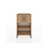 Arges Komodin 2 Raflı 2 Kapaklı 60x30x96 Çam-Çam