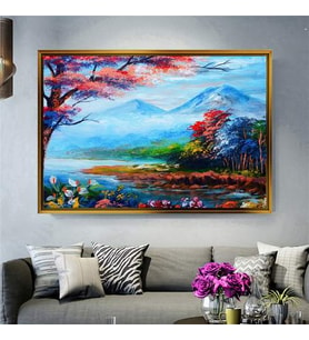 Altın Çerçeveli dekoratif tablo a641 (Gold)
