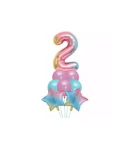 Rainbow 2 Yaş Folyo Balon Set