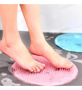 BUFFER® Silikon Fırçalı Banyo Masaj Matı ve Ayaklar için Topuk Masaj Paspası