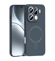 Lexroo Oppo Find X9 Pro Kılıf M-Safe Şarj Özellikli Kamera Korumalı Elio Sert PC Kılıf - Lacivert