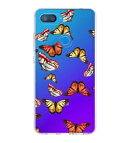 PrintiFy Xiaomi Mi 8 Lite ile Uyumlu 1mm Slim Fit Water Color 2 Baskılı Şeffaf  Kılıf