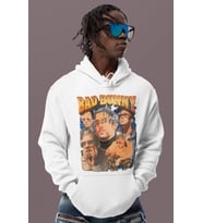 Bad Bunny Rapper Baskılı Unisex Oversize Şarkıcı Hoodie