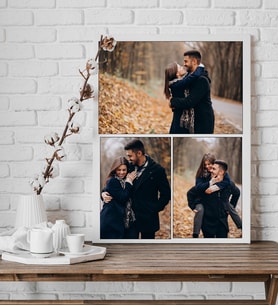 Kişiye Özel 3 Fotoğraflı Tasarım Kanvas Tablo