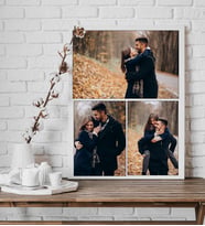 Kişiye Özel 3 Fotoğraflı Tasarım Kanvas Tablo
