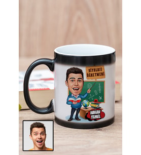 Erkek Biyoloji Öğretmenine Hediye Karikatürlü Sihirli Kupa Bardak