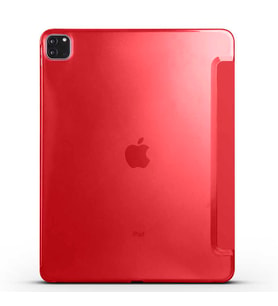 Apple iPad Pro 12.9 2021 (5.Nesil) Smart Cover Standlı 1-1 Kılıf (Kırmızı)