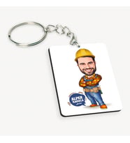 Kişiye Özel Yakışıklı Mühendis Karikatürlü Anahtarlık