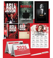 Asla Vazgeçme - Ayraç - Kartpostal - Poster - Havala -  2026 Ajanda İstikbal - İstikbal Ahşap Duvar Takvimi - Masa Takvimi