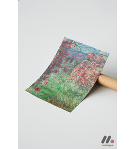 Claude Monet Çiçekli Ev Bahçesi, Çerçevesiz Yüksek Kalite Duvar Afişi - Sanatsever