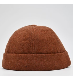 Etnik Desen Kısa Docker Şapka Vintage Cap Kasket (Kahverengi)