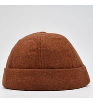 Etnik Desen Kısa Docker Şapka Vintage Cap Kasket (Kahverengi)