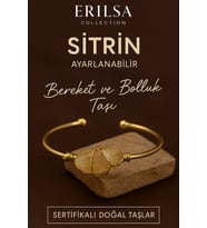 Sertifikalı Ayarlanabilir Sitrin Doğal Taş Bileklik – 24K Altın Kaplama Bereket ve Bolluk (Çok Renkli)