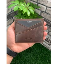 Guard Antik Kahverengi Hakiki Deri İnce Modek Kredi Kartlık // GRD260225WT1438 (Renksiz)
