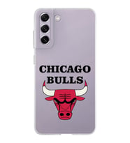 Samsung Galaxy S21 FE Kapak Chicago Bulls Tasarımlı Şeffaf Silikon Kılıf