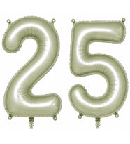 25 Rakam Folyo Balon Yeşil Rengi (76 cm)