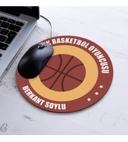 Basketbolcuya Hediye İsme Özel Yuvarlak Mousepad