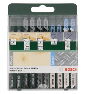 Bosch Ahşap ve Metal için Karışık 10 Parça Dekupaj Testere Seti