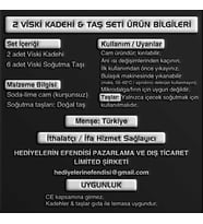 Retro Tasarımlı Kişiye Özel Taşlı ve 2'li Viski Kadehi Seti