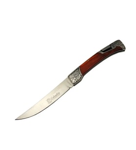 A 3165 A Kamp Çakı 24 Cm - Ahşap Metal Saplı, Kemerlikli